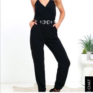 Lulus Black Jumpsuit Size Small